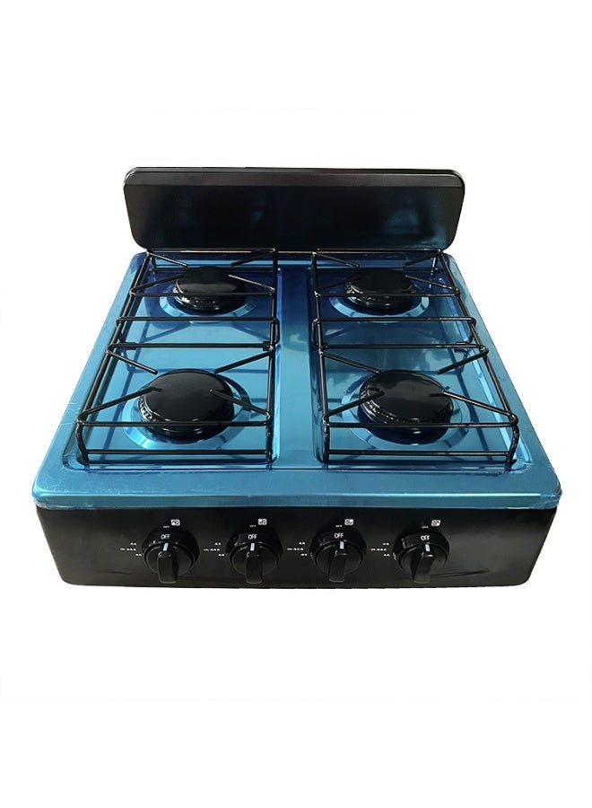 Olympia 4 Burner Gas Stove OE-441 with Durable Enamel Coating, Manual Ignition, Removable Trivets and Trays, Stable Pan Support, Compact and Stylish Kitchen Cooking Appliance - Image 2